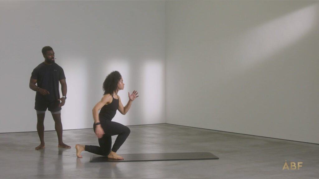 Woman getting ready to jump