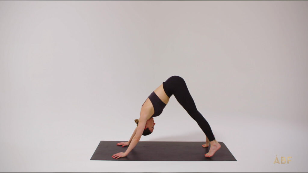 Woman doing warm down yoga